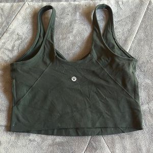 lulu align tank size 8 forest green